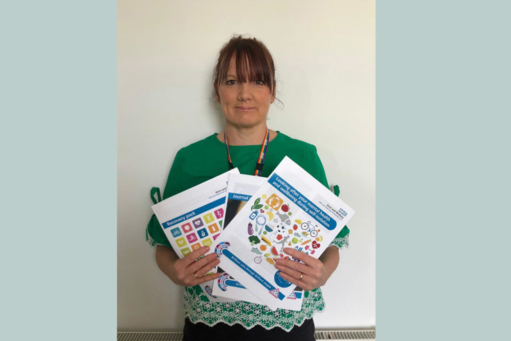 Justine Norris with her resource packs