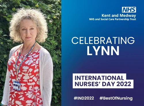 Photo celebrating Lynn on International Nurses' Day 2022 at KMPT