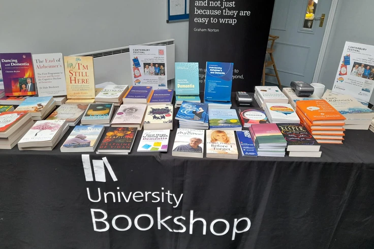A selection of books on a table